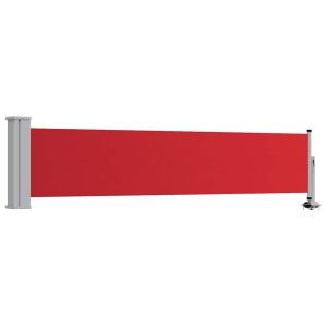 Markiza Boczna Tarasowa Balkonowa Czerwona Zwijana Ogrodowa 60 x 300 cm 935172 Markiza Boczna Tarasowa Balkonowa Czerwona Zwijana Ogrodowa 60 x 300 cm 935172