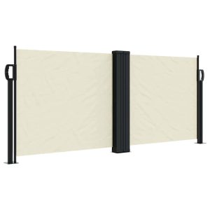 Markiza Boczna Tarasowa Balkonowa Kremowa Zwijana Ogrodowa 100 x 600 cm 934698 Markiza Boczna Tarasowa Balkonowa Kremowa Zwijana Ogrodowa 100 x 600 cm 934698