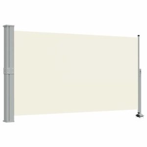 Markiza Boczna Tarasowa Balkonowa Kremowa Zwijana Ogrodowa 140 x 300 cm 935332 Markiza Boczna Tarasowa Balkonowa Kremowa Zwijana Ogrodowa 140 x 300 cm 935332