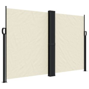 Markiza Boczna Tarasowa Balkonowa Kremowa Zwijana Ogrodowa 160×1000 cm 934893 Markiza Boczna Tarasowa Balkonowa Kremowa Zwijana Ogrodowa 160×1000 cm 934893