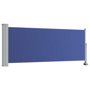 Markiza Boczna Tarasowa Balkonowa Niebieska Zwijana Ogrodowa 100 x 300 cm 935199 Markiza Boczna Tarasowa Balkonowa Niebieska Zwijana Ogrodowa 100 x 300 cm 935199