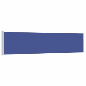 Markiza Boczna Tarasowa Balkonowa Niebieska Zwijana Ogrodowa 120 x 500 cm 934841 Markiza Boczna Tarasowa Balkonowa Niebieska Zwijana Ogrodowa 120 x 500 cm 934841