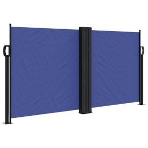 Markiza Boczna Tarasowa Balkonowa Niebieska Zwijana Ogrodowa 120 x 600 cm 947275 Markiza Boczna Tarasowa Balkonowa Niebieska Zwijana Ogrodowa 120 x 600 cm 947275