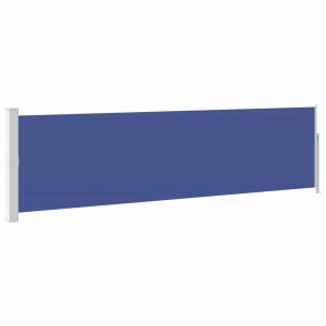 Markiza Boczna Tarasowa Balkonowa Niebieska Zwijana Ogrodowa 140 x 500 cm 934658 Markiza Boczna Tarasowa Balkonowa Niebieska Zwijana Ogrodowa 140 x 500 cm 934658