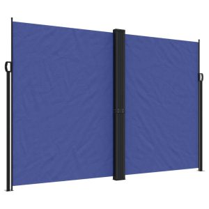 Markiza Boczna Tarasowa Balkonowa Niebieska Zwijana Ogrodowa 220×1200 cm 947292 Markiza Boczna Tarasowa Balkonowa Niebieska Zwijana Ogrodowa 220×1200 cm 947292