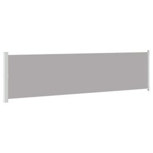 Markiza Boczna Tarasowa Balkonowa Szara Zwijana Ogrodowa 600 x 160 cm 934849 Markiza Boczna Tarasowa Balkonowa Szara Zwijana Ogrodowa 600 x 160 cm 934849