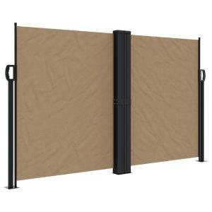 Markiza Boczna Tarasowa Balkonowa Taupe Zwijana Ogrodowa 140×1200 cm 947555 Markiza Boczna Tarasowa Balkonowa Taupe Zwijana Ogrodowa 140×1200 cm 947555
