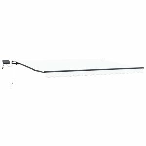Markiza Ogrodowa Tarasowa Balkonowa Zwijana LED Zadaszenie 400 ×350 cm 948304 Markiza Ogrodowa Tarasowa Balkonowa Zwijana LED Zadaszenie 400 ×350 cm 948304