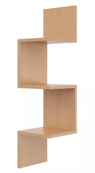 Narożna półka wisząca w kolorze buk - Avax 292967