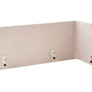 Narożna przegroda biurkowa z zaciskami 120 x 60 x 50 cm beżowa 902157 Narożna przegroda biurkowa z zaciskami 120 x 60 x 50 cm beżowa 902157