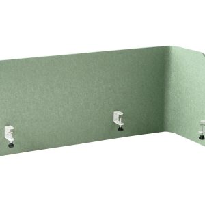 Narożna przegroda biurkowa z zaciskami 120 x 60 x 50 cm jasnozielona 902156 Narożna przegroda biurkowa z zaciskami 120 x 60 x 50 cm jasnozielona 902156