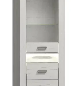Narożna witryna w kolorze kraft biały – Sarreon 602306 Narożna witryna w kolorze kraft biały – Sarreon 602306
