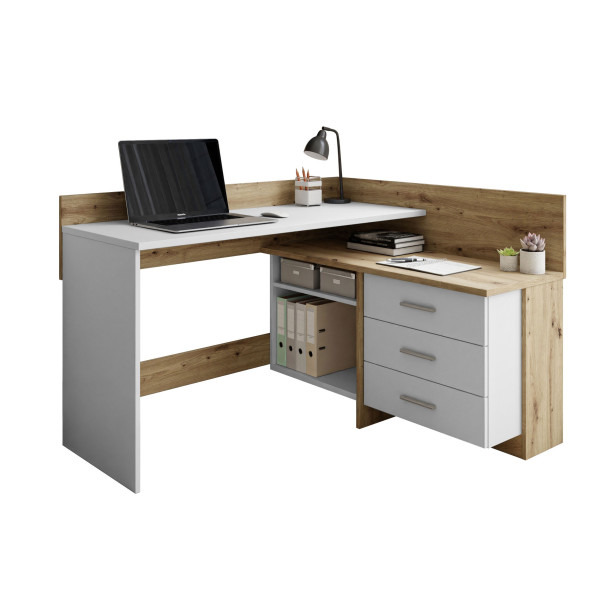 Narożne biurko ECKE dąb artisan 87647