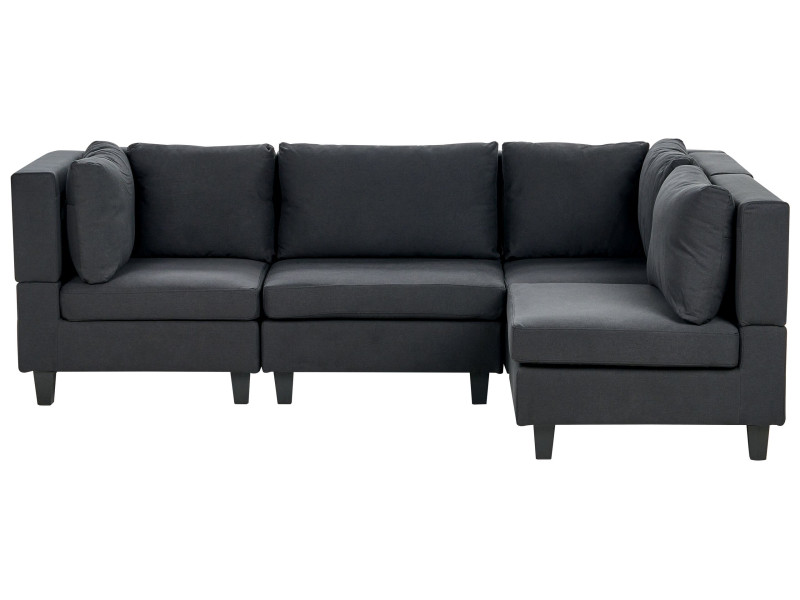 Narożnik 4-osobowy lewostronny modułowy czarny 304445