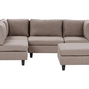 Narożnik 4-osobowy prawostronny modułowy brązowy 385024 Narożnik 4-osobowy prawostronny modułowy brązowy 385024