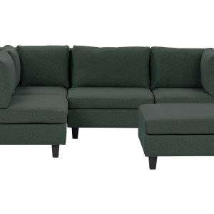 Narożnik 4-osobowy prawostronny modułowy ciemnozielony 304464 Narożnik 4-osobowy prawostronny modułowy ciemnozielony 304464