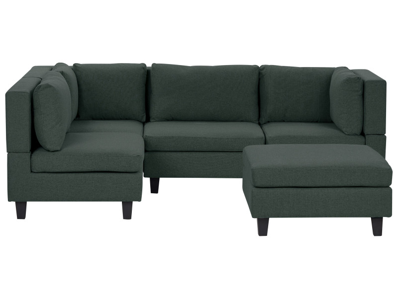 Narożnik 4-osobowy prawostronny modułowy ciemnozielony 304464