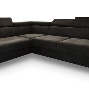 Narożnik ALVORO L-S z funkcją spania Czarny 807764 Narożnik ALVORO L-S z funkcją spania Czarny 807764