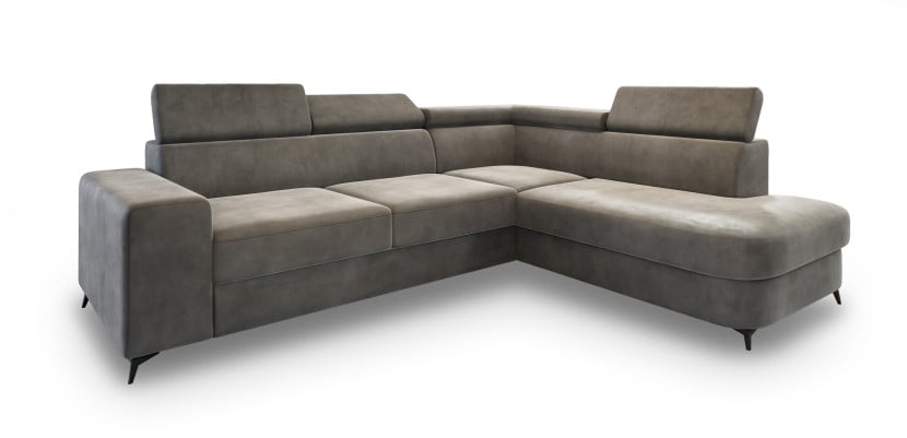 Narożnik ALVORO R-S z funkcją spania Szary 807687