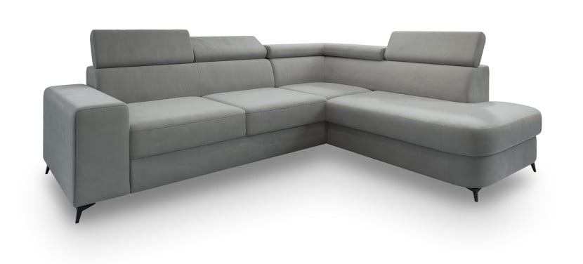Narożnik ALVORO R-S z funkcją spania Szary 807629