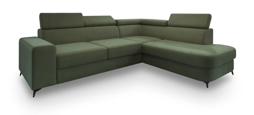 Narożnik ALVORO R-S z funkcją spania Zielony 807592