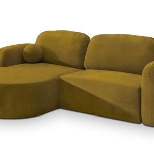 NAROŻNIK AMILIA M z funkcją spania Żółty 648866 NAROŻNIK AMILIA M z funkcją spania Żółty 648866
