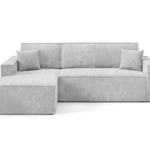 Narożnik Argos L rozkładany Poso 110 sztruks tkanina prążkowana lewy 655955 Narożnik Argos L rozkładany Poso 110 sztruks tkanina prążkowana lewy 655955