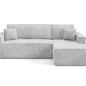 Narożnik Argos L rozkładany Poso 110 sztruks tkanina prążkowana prawy 655956 Narożnik Argos L rozkładany Poso 110 sztruks tkanina prążkowana prawy 655956