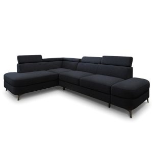 Narożnik AVISE Q L-S z funkcją spania Czarny 993962 Narożnik AVISE Q L-S z funkcją spania Czarny 993962