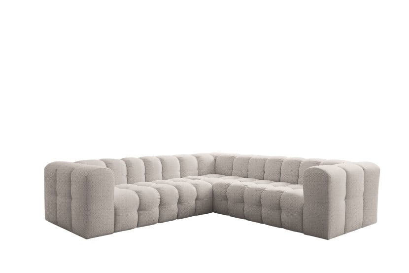 Narożnik Baloo Corner Mały, 6-osobowy, do salonu, tkanina Moly, krem 806507