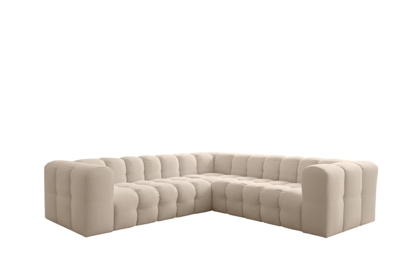 Narożnik Baloo Corner Mały, 6-osobowy, do salonu, tkanina Tiffany, beż 806513