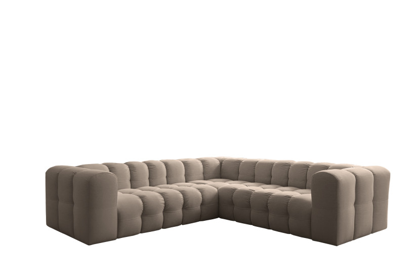Narożnik Baloo Corner Mały, 6-osobowy, do salonu, tkanina Tiffany, taupe 806484