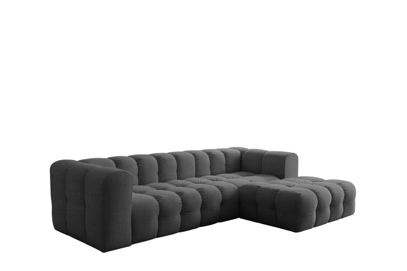 Narożnik Baloo L, do salonu, tkanina Moly, prawy, antracyt 812467
