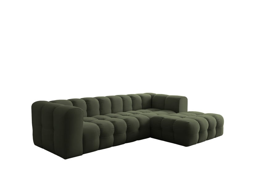 Narożnik Baloo L, do salonu, tkanina Tiffany, prawy, zielony 809547