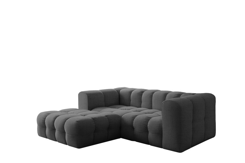 Narożnik Baloo L mini, do salonu, tkanina Moly, lewy, antracyt 812452