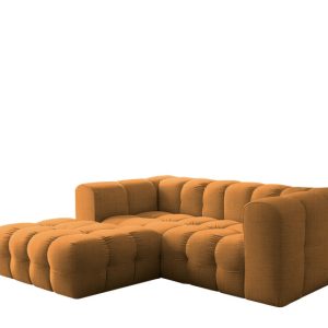 Narożnik Baloo L mini, do salonu, tkanina Moly, lewy, pomarańcz 812461