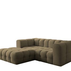 Narożnik Baloo L mini, do salonu, tkanina Moly, lewy, zielony 812457