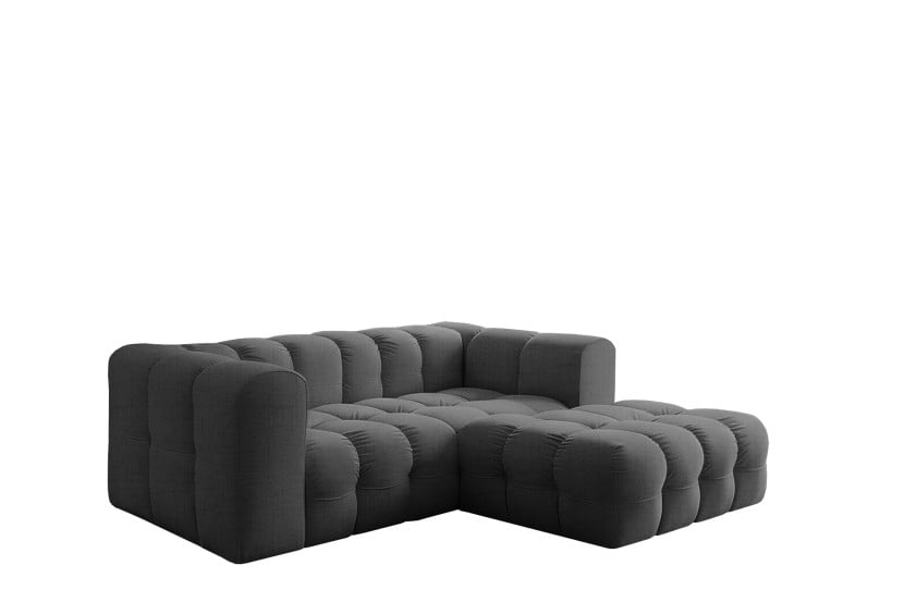 Narożnik Baloo L mini, do salonu, tkanina Moly, prawy, antracyt 812462