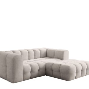 Narożnik Baloo L mini, do salonu, tkanina Moly, prawy, krem 812459