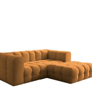Narożnik Baloo L mini, do salonu, tkanina Moly, prawy, pomarańcz 812450