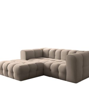 Narożnik Baloo L mini, do salonu, tkanina Tiffany, lewy, taupe 811962
