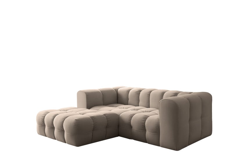 Narożnik Baloo L mini, do salonu, tkanina Tiffany, lewy, taupe 811962