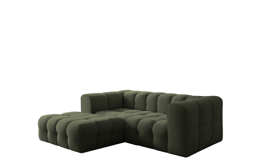 Narożnik Baloo L mini, do salonu, tkanina Tiffany, lewy, zielony 809542