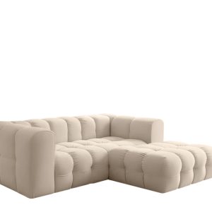 Narożnik Baloo L mini, do salonu, tkanina Tiffany, prawy, beż 809551