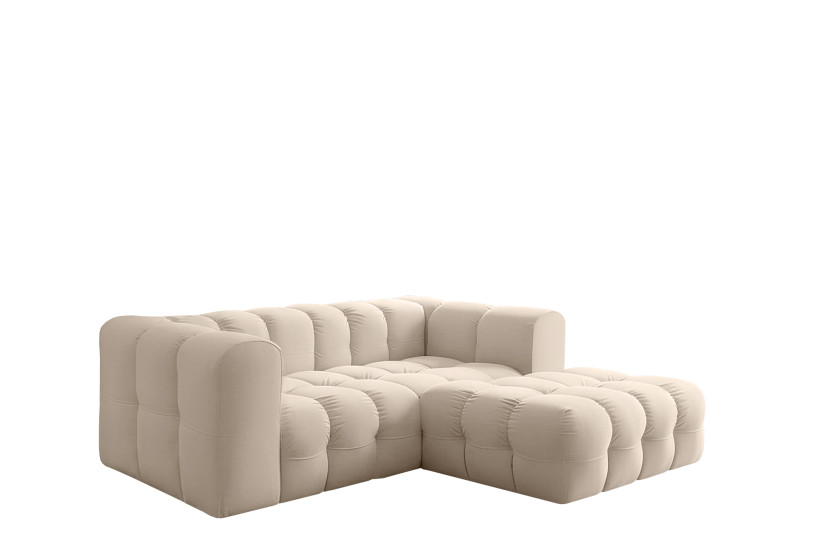 Narożnik Baloo L mini, do salonu, tkanina Tiffany, prawy, beż 809551