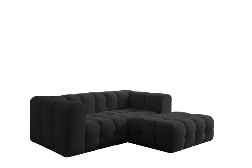 Narożnik Baloo L mini, do salonu, tkanina Tiffany, prawy, czarny 809534