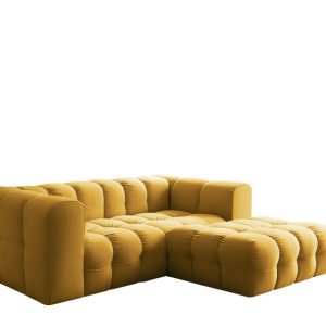 Narożnik Baloo L mini, do salonu, tkanina Tiffany, prawy, miodowy 809536