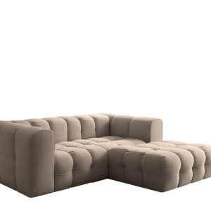 Narożnik Baloo L mini, do salonu, tkanina Tiffany, prawy, taupe 809544