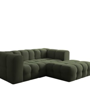 Narożnik Baloo L mini, do salonu, tkanina Tiffany, prawy, zielony 811960