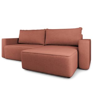 Narożnik BELISE CL z funkcją spania, Koralowy 1048039 Narożnik BELISE CL z funkcją spania, Koralowy 1048039
